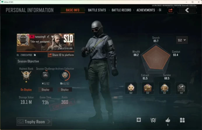 Mobile | LV 30 | SV 19.1 M | CV 6.0 M |[Exclusive Gun Decree LR-AR1, Squire VSS], Skin Corpo Set | more detail Check SS (AB433B)