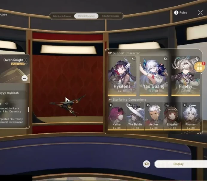 Asia|TL 70|13 Limited|PremTeam Firefly|[YaoGuang,Hysilens,The Dahlia,Archer]+Sign,FireflyC2|MC Female|Take Mail|(HSR7217)