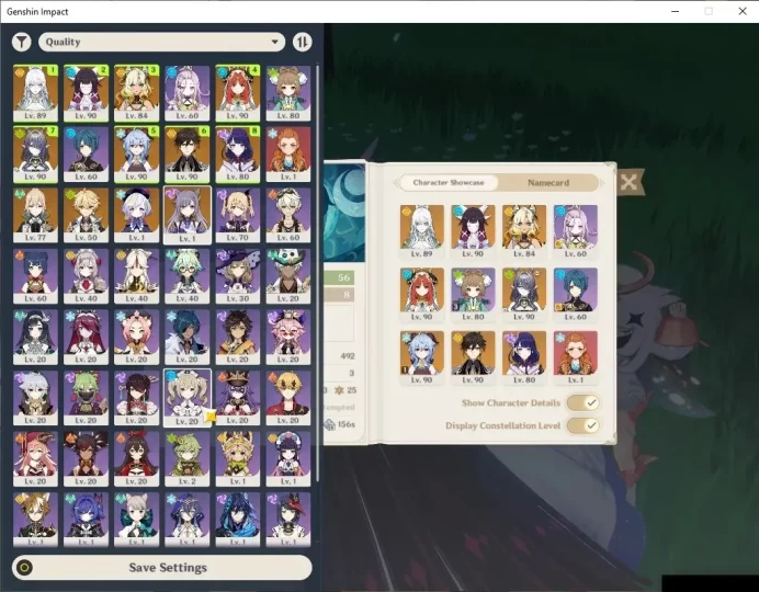 ASIA |AR 56 |BD Unset |8 Limited + 4 (*5Wep) |Xilonen+Sign,GanyuC1,Zibai,Columbina,Lauma,2 Archon |Mc Male |TakeMail |(GI6577)