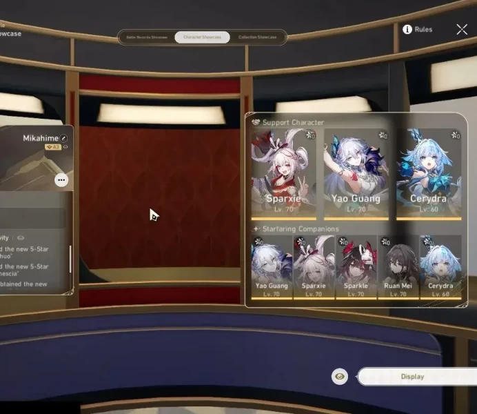 Asia|TL 60|11 Limited|Sparxie PremTeam|[YaoGuang,Sparxie,Sparkle,Dante],Huohuo,Evanescia,Cerydra|MC Female|Take Mail|(HSR7219)