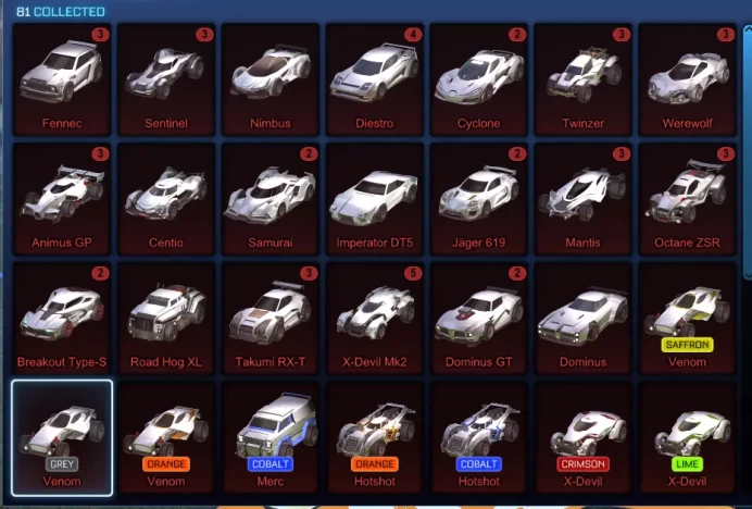  - Fennec | Stacked | 81 Bodies (Cars) | 1200 Items | PC/PSN/XBOX