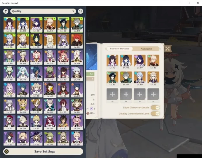 Asia|AR56|Rate ON|8Limited+6(*5WP)|Columbina,Raiden,Yelan,Kazuha,Venti,AyatoC1,Etc|Mc Female|Reoni ON|TakeMail|Android(GI6260)