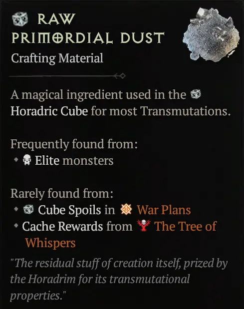 Carry– 5000* Raw Primordial Dust
