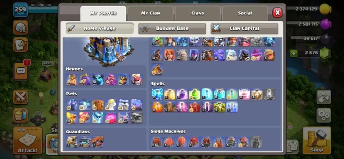 #ELLA_ TH_18(HEROS MAX)(VILLAGE FULL MAX)(17 SKIN HERO)(23 E.EPIC MAX)(3 K STAR WAR)(C.N 500 GEM)(LIFTIME WARANTY)