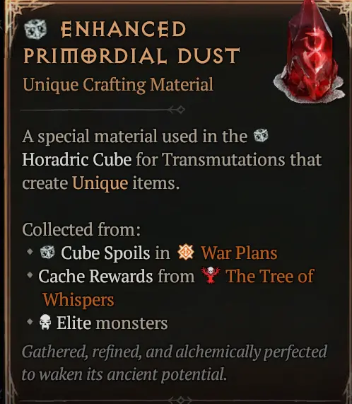 Carry ( *10 Enhanced Primordial Dust)