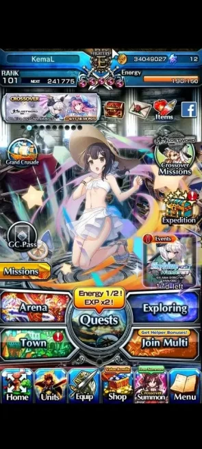 Global|Rank 101|34 Ascend+9 TW|[LM Isliid,Chloe,Beta,Misaka,2X Fieren,Akemi,Iilya,Etc]+TW,Shirou Emiya,SMiyu,Etc|Lpot 557|GS2585