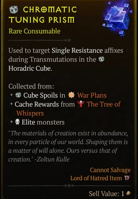 50* Chromatic Tuning Prism
