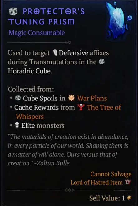  *50 Protector's Tuning Prism (Protector s Tuning Prism)