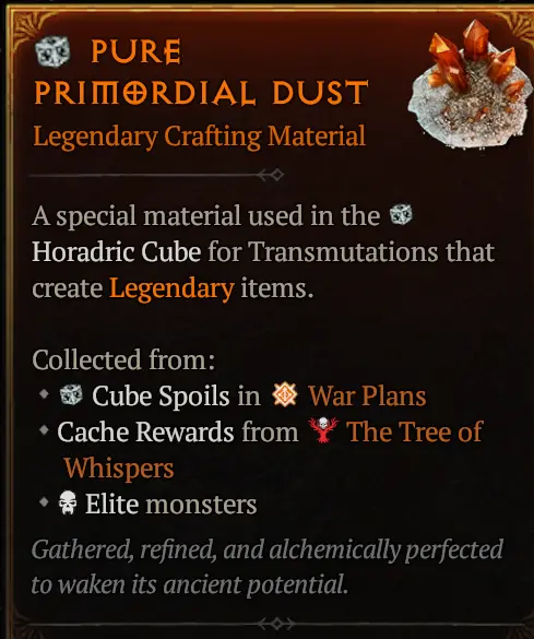 Carry *10 Pure Primordial Dust