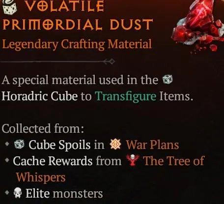 Carry --10* Volatile Primordial Dust