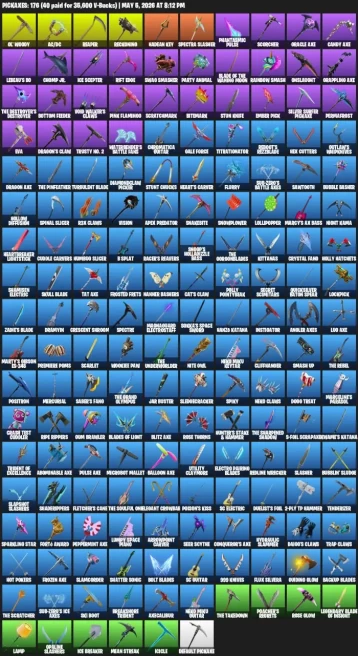 224 skins · Black Knight / OG Skull Trooper / Sparkle Specialist / Floss / Take The L / Huntmaster Saber