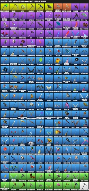 232 skins ·  Black Knight / OG Skull Trooper / Merry Mint Axe / Sparkle Specialist / Floss / Take The L