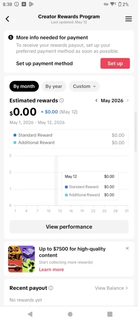 US Monetized Creator Rewards Program Account | 9k Real Followers & 125k Likes | Real screenshots + Full Access + Account in Good Standing