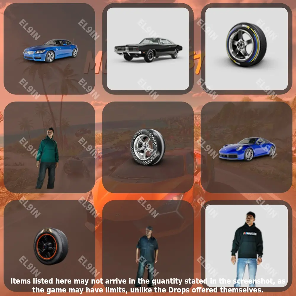 • The Crew: Motorfest • Twitch Drops • TCM Season 9 [Total 9 Items]