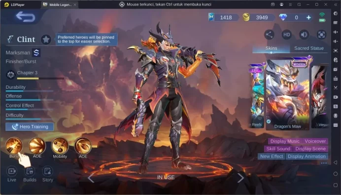 Global|Hero 84|Skin 136|Expert|M5 YZ|M7 Granger|Meowkin Julian|SaintSaiya Badang|Naruto vale|MYTHIC Clint|More Check SS ML2017B