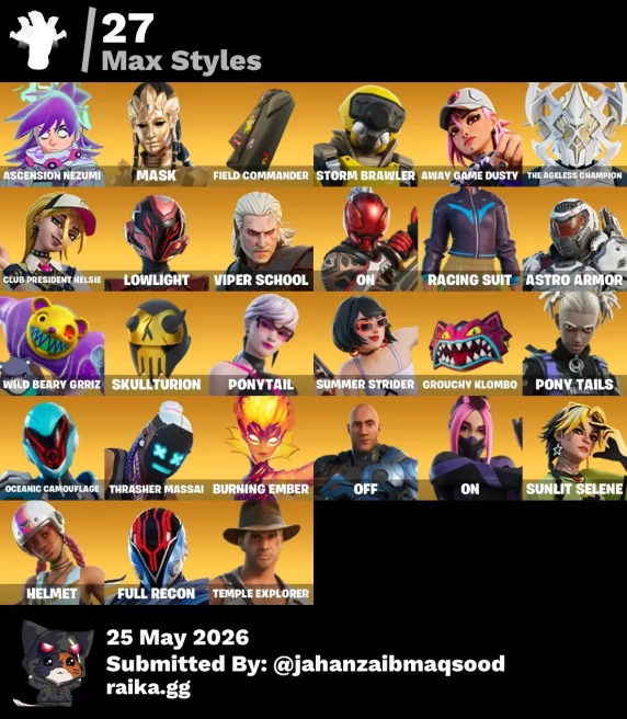 [PC/PSN/XBOX] 46Skins *27 Max styles 2200VB*|Spider-Gwen,Sultura,Spider-Man,Doom Slayer,Helsie,Gunner,Scimitar,Geralt of Rivia, |Full Access