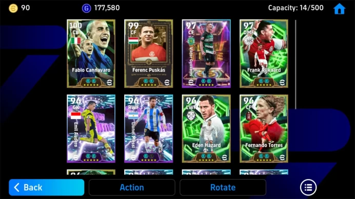 Android Power 3155 | Puskas Epic | Messi ST | Hazard Epic | Cannavaro Epic | Rijkaard | Viktor ST | EFB211B