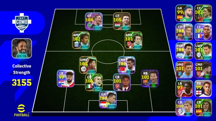 Android Power 3155 | Puskas Epic | Messi ST | Hazard Epic | Cannavaro Epic | Rijkaard | Viktor ST | EFB211B