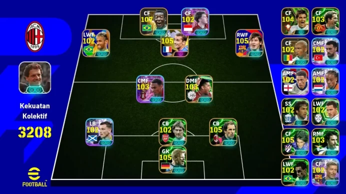 Android PWR 3208 | Pele Epic DB, O. Romeny ST, Neymar Brazil, Griezmann Pk, Messi Barca, TAA ST EFB280B 2026