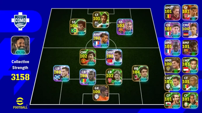 Android PWR 3158 | Zico Epic DB, Oddo Epic DB, Raphinha ST, Ji-Sung Epic DB, Olise ST, Kalidou ST EFB294B 2026