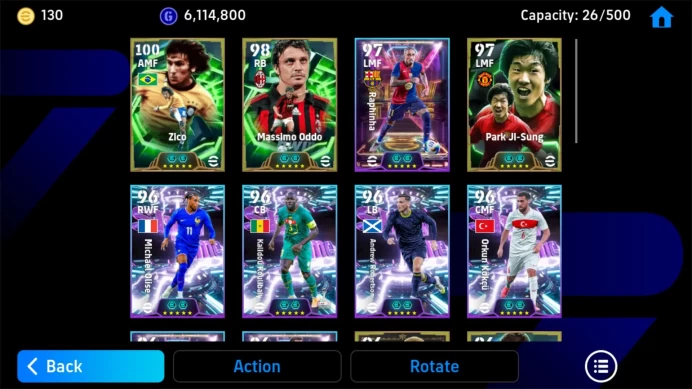 Android PWR 3158 | Zico Epic DB, Oddo Epic DB, Raphinha ST, Ji-Sung Epic DB, Olise ST, Kalidou ST EFB294B 2026