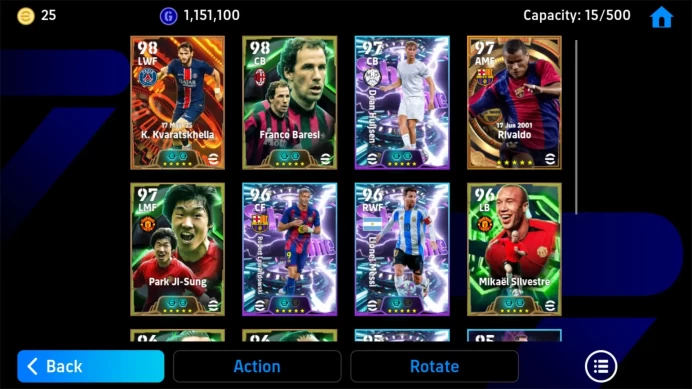 Android Pwr 3147 | Khvaratskhella Big Time | Baresi Epic DB | Rivaldo Big Time | Ji-Sung Epic | Messi Show Time EFB385B 2026