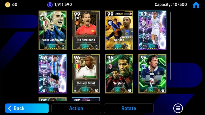 Android Pwr 3145 | Epics: Cannavaro, Ferdinand, Diouf, Serginho | ShowTime: Messi, Huijsen | EFB388B 2026 |