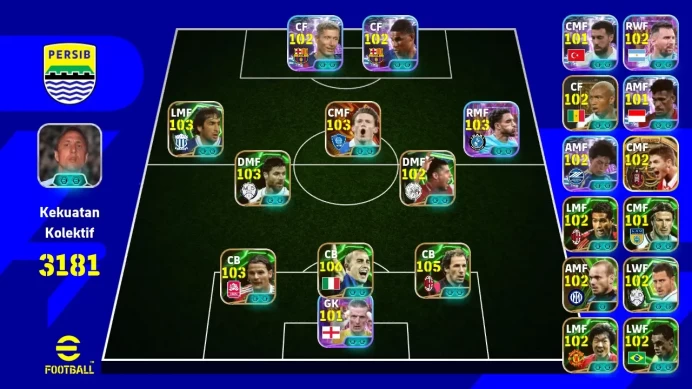 Android Pwr 3181 | BT: McTominay | ST: Omar Marmoush, Kambuaya | Hazard, Messi, Cannavaro, Baresi | EFB407B 2026