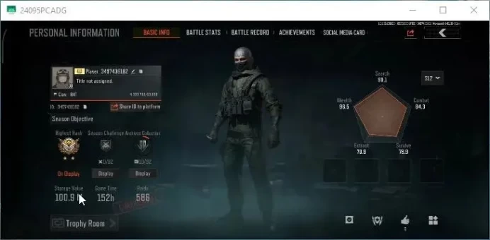 MOBILE Lv30|SV 100,9M| CV 75M|5 Set| SS AX50 |SS AKM,Graffiti AK-102,QS AKS-74U,Etc| Many Skin |CN ON|Infinite|Check SS(AB3222)