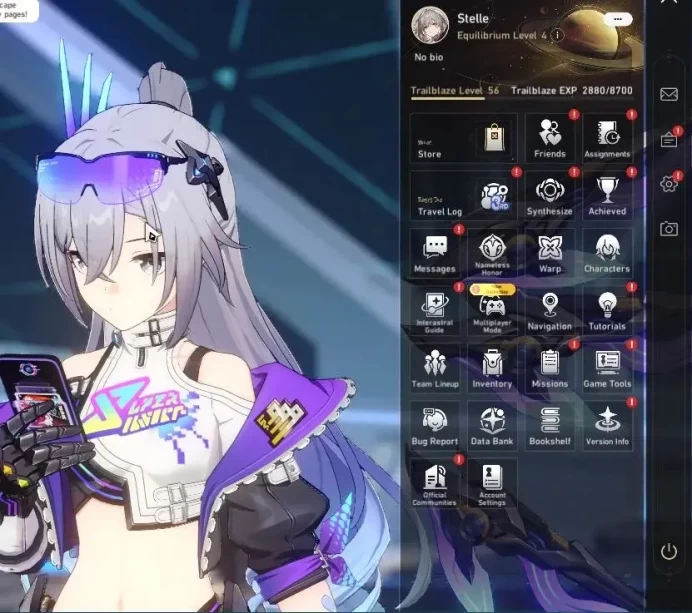 Asia|TL 56|Free ZZZ|3 Limited| Silver Wolf 999+Sign,Acheron,Huohuo | MC Female | Take Mail | Check SS(HSR7238)