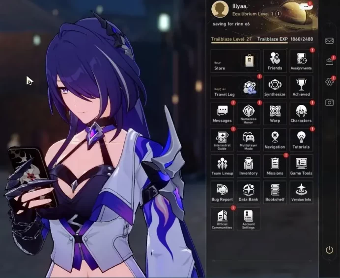 Asia | TL 27 | 21 SRSP + 1 Golden Companion | 2 Limited | [Acheron, Saber] | MC Female | Take Mail | Check SS(HSR7236)