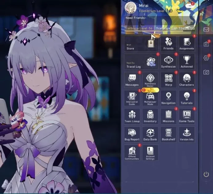 Asia|TL 56|6 Limited|Castorice+Sign,Hyacine,Tribbie,Sparkle,Ruan Mei,Archer|Amphoreus|MC Female|Take Mail|Check SS(HSR7234)