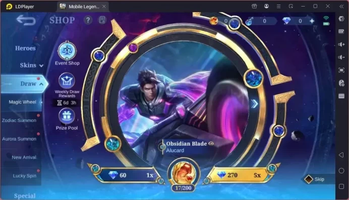 Global|Skin 313|Exalted|Legend Alucard|Prime Granger|KOF Karina+Gusion|Metro Roger+Ixia|Collab Vale+Chou|More Check SS ML2027B