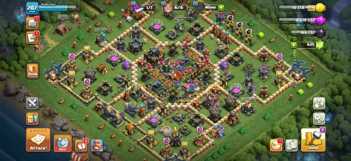 Town hall 17 207, high level hero, free change name, C6290