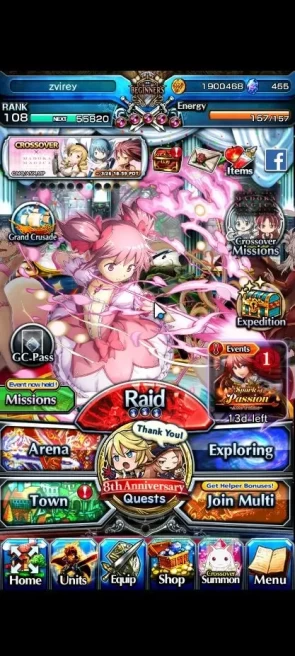 Global|Rank 108|2 Sp.Art|13 Ascend|[Sayaka,Emiya,S Miyu,Chloe,Kyoko,S Chloe,Illya,Saber,Mami]+TW,Etc|Lpot 416|Check SS(GS2264)