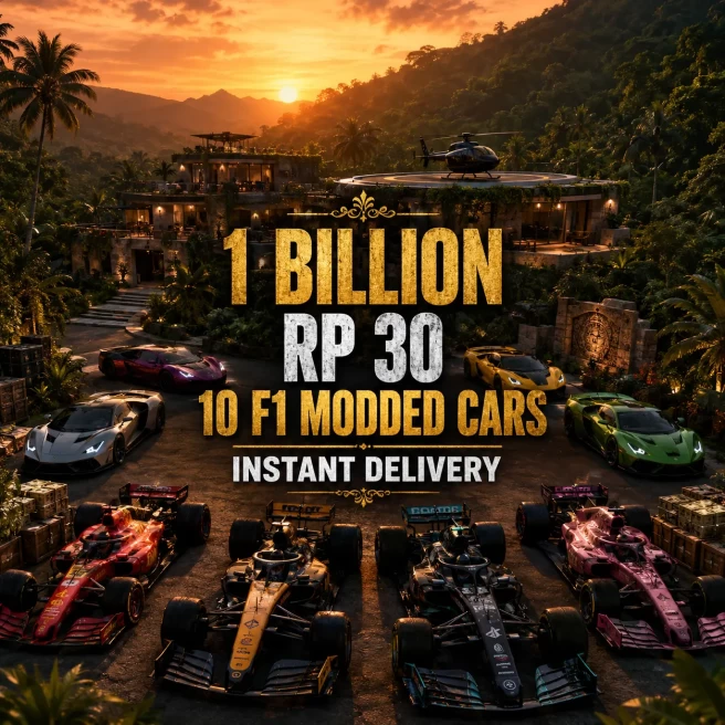 PS5 | 1 Billion Assets | 305 Deluxos | 24M Pure Cash | RP 30 | 10 Modded F1 Cars | 24/7 Support | ARXGP5-118