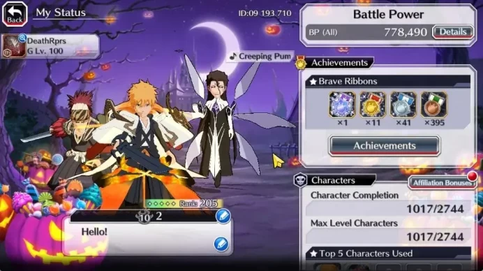 [GLOBAL]50K Orb|Ichigo 10th Aniv,New Ichigo Renewed,TYBW26[Momo,Shinji],TYBW25[Renji,Nanao],Aizen,Etc|6K AccTic|Klab ID(BBS2678)