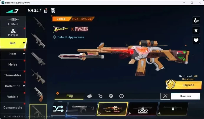 ASIA | BLEACH Byakuya Striker | Legendary Katana - Ronin | EVA MCX,AK47  | 4 BLEACH, 4 EVA Chests |More Check SS BS1048B