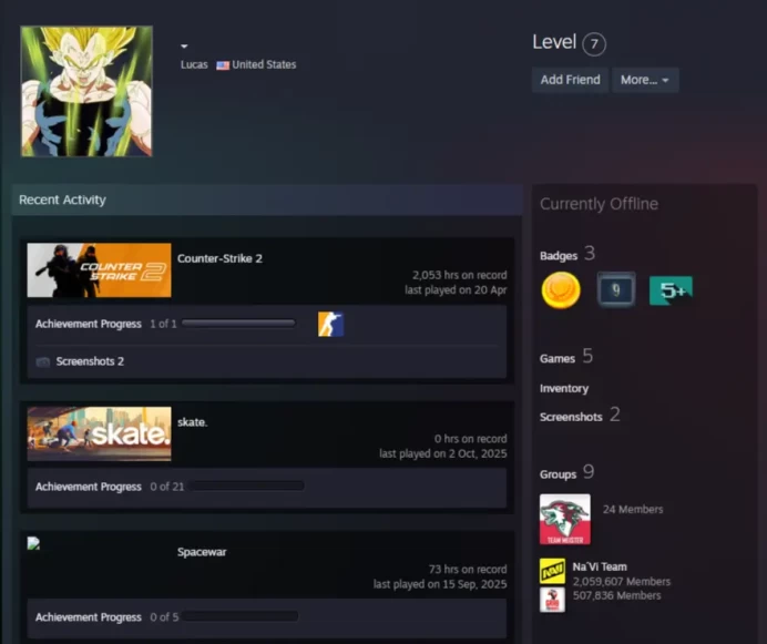 CS2 Prime 2053 hours+11Medals(2017-2018-2019-2020-2021-2022-2025 Service Medal/10 Year Birthday/5Y/Loyalty Badge/Off Badge)