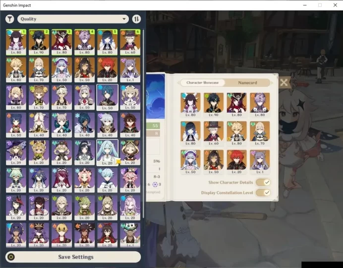 ASIA|AR 55|6 Limited+1(*5Weapon)|Columbina,Durin,Yelan,Chasca,Kinich,Lyney|Mc Male|TakeMail|CheckSS(GI6232)
