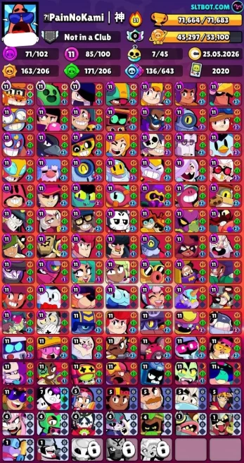 ◼️PREMIUM ACCOUNT ◼️100 BRAWLERS ◼️85 MAX ◼️71 HYPERCHARGE ◼️380+ SKINS ◼️AUTO DELIVERY ◼️LIFETIME WARRANTY ◼️B165