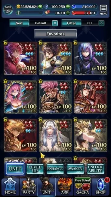 GLOBAL|Rank 27|100K Crystal|Collab [Benimaru,Hinata,DL Rimuru] +[SM Sera,Arkh KoD,G Lilaha,Etc]|4 UR 38 SSR Ark|Code Only|LC1282
