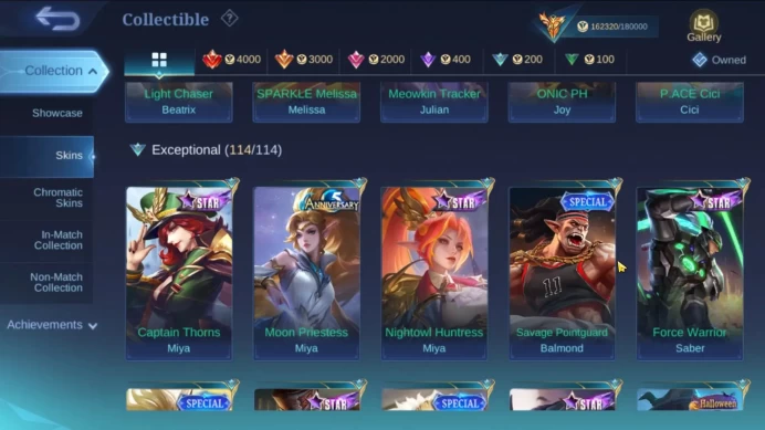 Global|Hero 132|Skin 461|MEGA|Legend Franco|KOF GS|Naruto Suyou|Astar Moskov|ASP Vexana|Kishin Lance|More Check SS ML2029B
