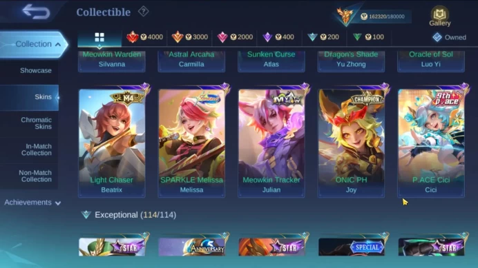 Global|Hero 132|Skin 461|MEGA|Legend Franco|KOF GS|Naruto Suyou|Astar Moskov|ASP Vexana|Kishin Lance|More Check SS ML2029B