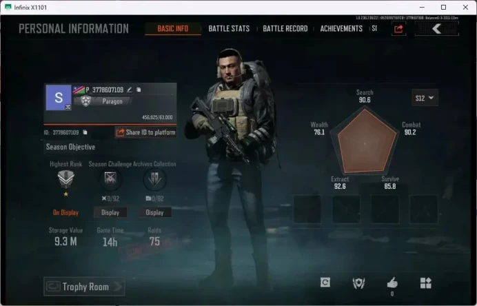 Mobile | | LV 30 | SV 9.3 M | CV 4.9 M | SS AKM, Maelstrom AUG, Red Line P90, Corpo Set | more detail Check SS AB446B