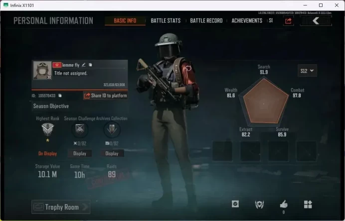Mobile | LV 30 | SV 10.1 M | CV 4.97 M | SS AKM, Maestrom AUG, Witch AR57, Yellow LR-AR1, Lava | more detail Check SS  AB448B