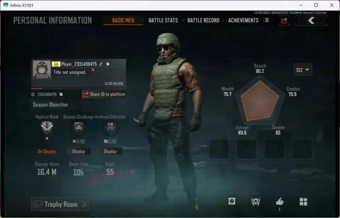Mobile | LV 27 | SV 16.4 M | CV 13.9 M | GM AK-12, Quickhack MDR, Forest MP5, Abomi. Vector 9 | more detail Check SS  AB450B