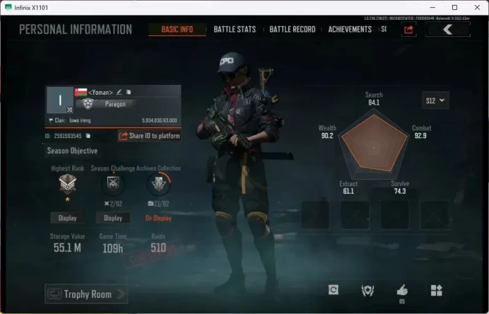 Mobile | LV 30 | SV 55.1 M | CV 37 M | Decree LR-AR1, Decree VSS, Corpo Set, Night City Outfit | more detail Check SS AB452B
