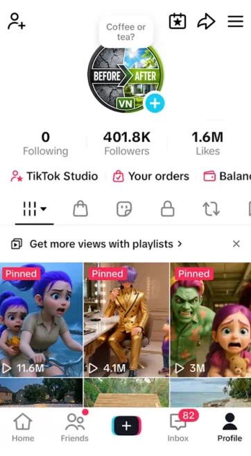 Huge BLOWOUT/ Monetized 401K Real Followers+1.6M Real Likes Account/ Creator Rewards Program Activated/ Full Access