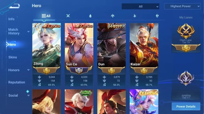 Global | 112H 150S | Ultraman Mozi, Flawless Arli, Precious Butterfly, LNY Sun Ce, LNY Zilong | TakeMail Check SS HOK386B